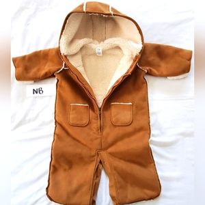 BabyGAP NB Faux Suede Bunting EUC